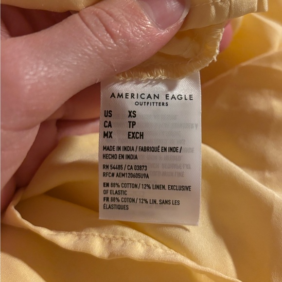 NEW AE Striped Button-Front Babydoll Mini Dress - Picture 5 of 9